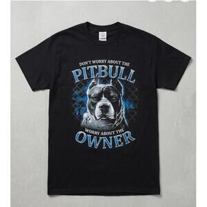Vintage Y2K Pitbull Owner Graphic Shirt XL Delta Pro Weight Big Print Tough Dog